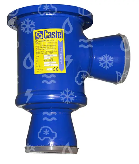 filtr mech. nečistot CASTEL 4421/34C, 1 vložkový, 108 mm ODS